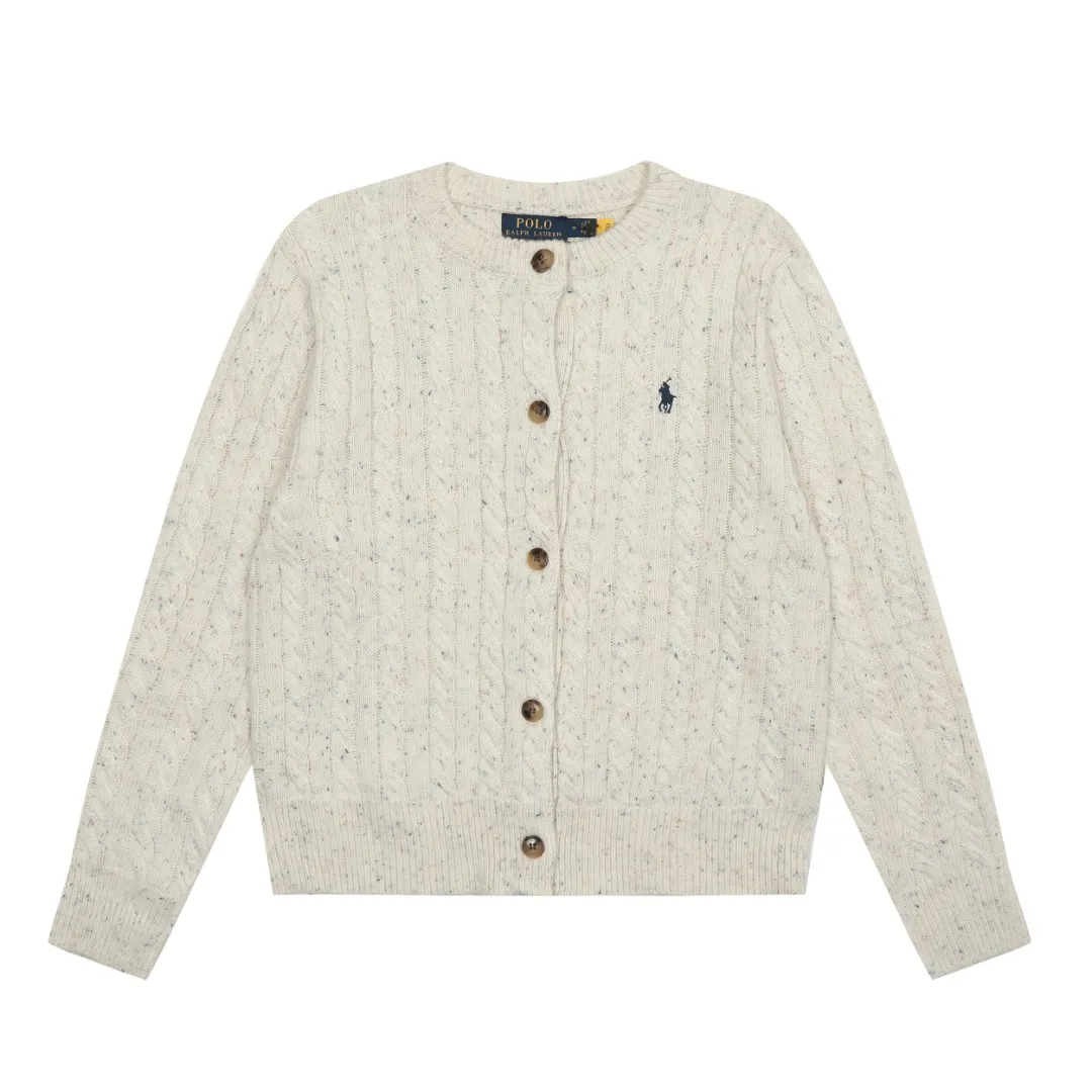 P230 Top quality" Style number: DS018# [Ralph Lauren wool blended pony embroidered logo twist knitted cardigan] ✅Ralph Lauren gradient multi-color dot versatile knitted cardigan jacket for all seasons ✅15% Merino cotton wool 85% wool blend Customized laser buttons Clean and clear texture ✅ZP quality 1:1 version Scan the code to enter the GF website Counter quality ✅Detailed quality The only one in Guangzhou Imported quality wool, focusing on high-end, cost-effective, good quality needless to say ✅The version is restored to the original order, the maximum size can be worn up to 150 pounds, loose, comfortable and stress-free ✅The upper body is simple and easy to match, a must-have for goddess ootd. Good-looking clothes are never picky. A must-have in the goddess's wardrobe. Size: S-L Color: Navy blue, light blue, off-white, leather pink, Christmas red